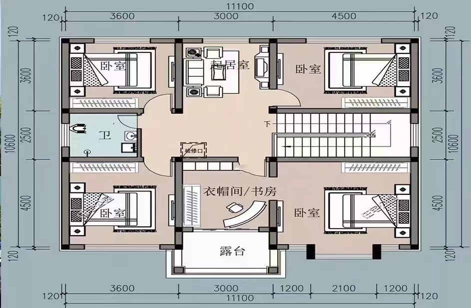 2套占地120平二層輕鋼別墅，外觀大方布局合理，30多萬就能建！(圖3)